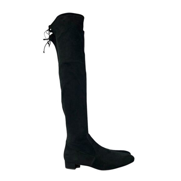 Stuart Weitzman NWOB Lowland Suede Over-The-Knee Boots Black Size 9.5 - Picture 1 of 12